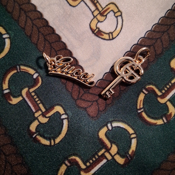 Gucci Accessories - Gucci Gold Script and Key Charms